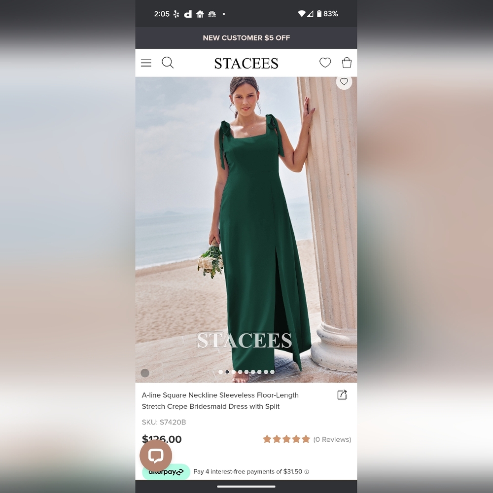 Stacees A-Line Dark Green Bridesmaid Dress